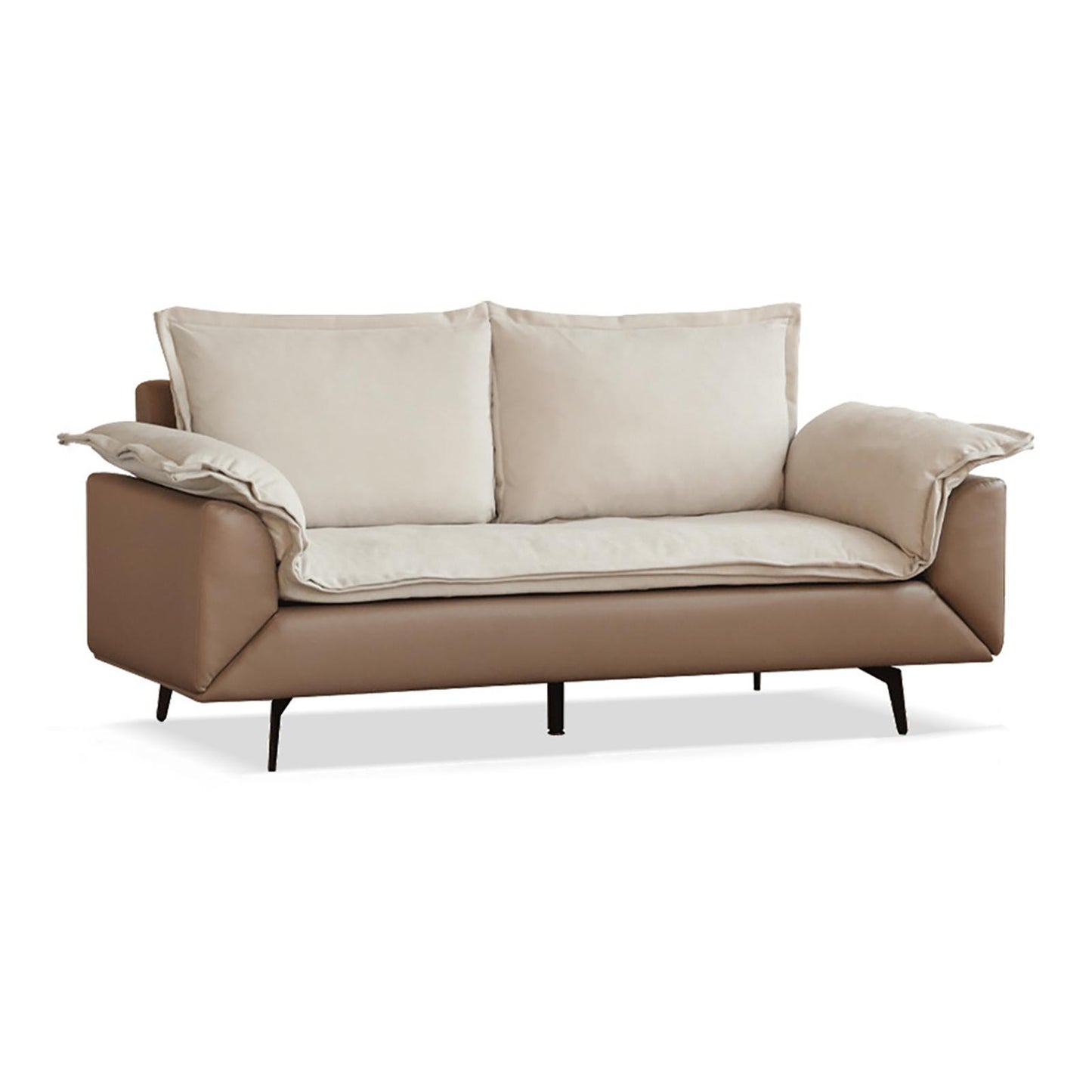 Modern Convertible Down Sofa - 180° Rotatable Design with Hypoallergenic Fabric & Solid Wood Frame