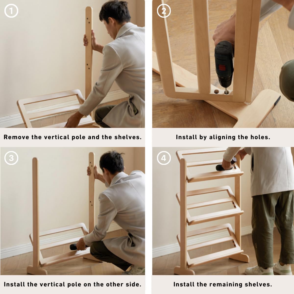 100% 实木桦木波西米亚风鞋柜 (9.1“*25.6”*38.2")