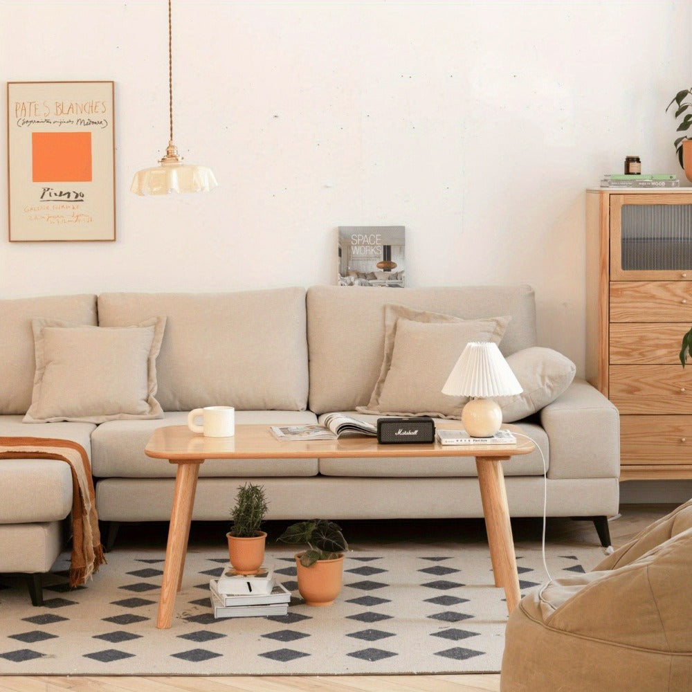 100% 实木边桌 茶几(自然色)