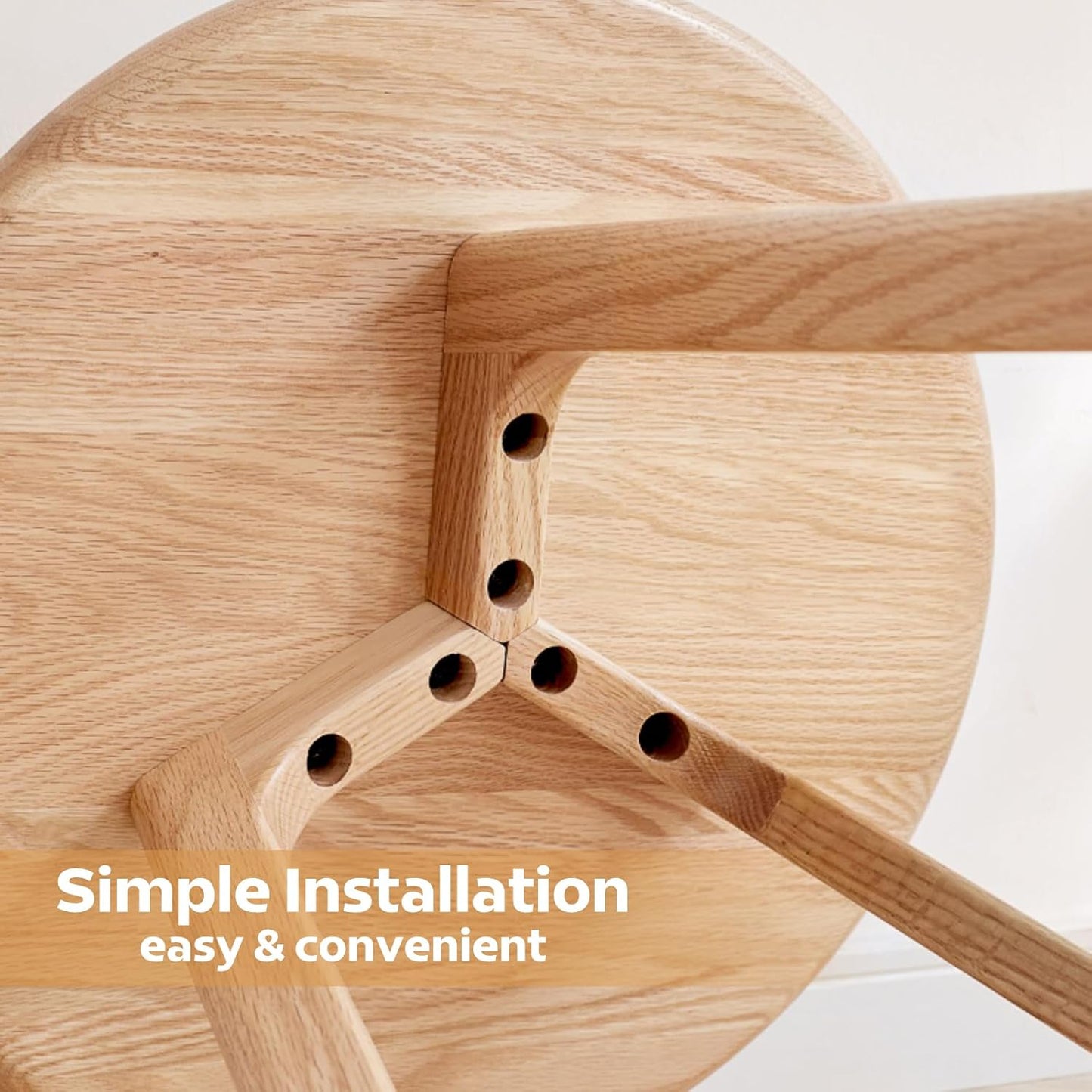 100% 实木小边桌(白色)