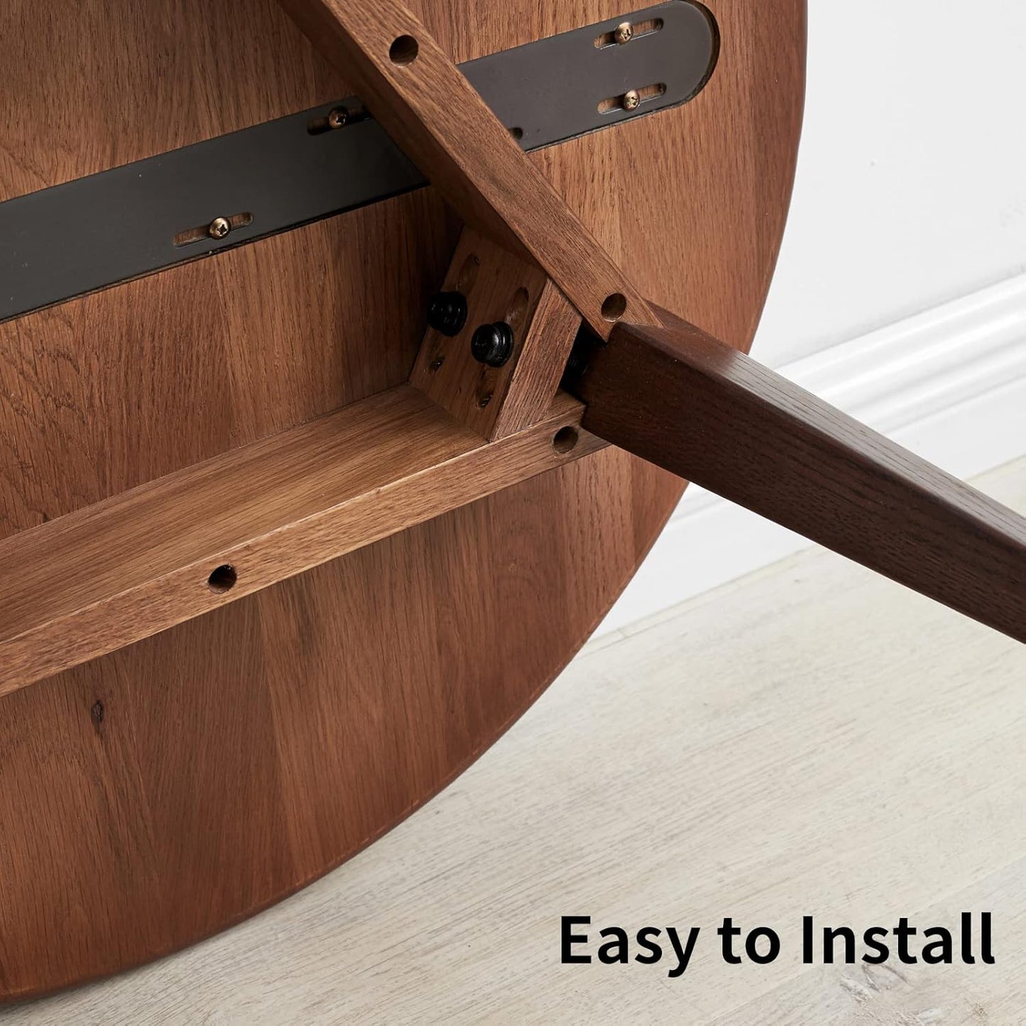 100% FAS 实心橡木迷你咖啡桌(胡桃木)