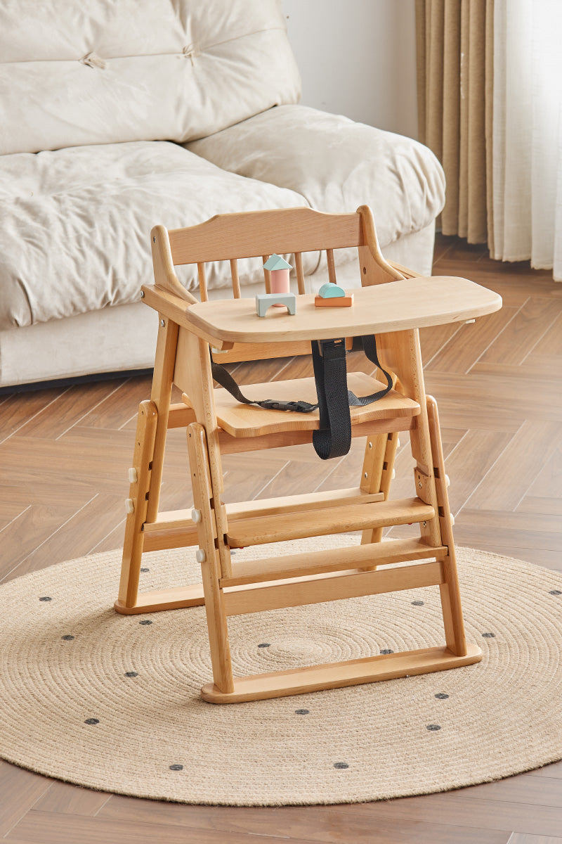 100%实木儿童餐椅(自然色)