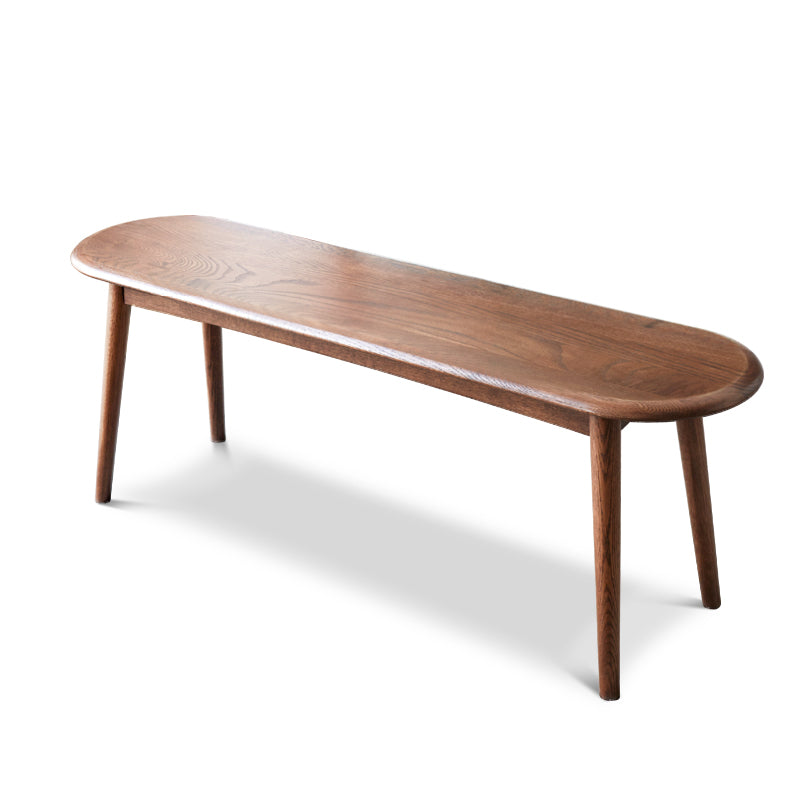 100% 实木卧室长凳斜腿长凳自然色/胡桃木色(39.4 英寸/ 47.2 英寸)