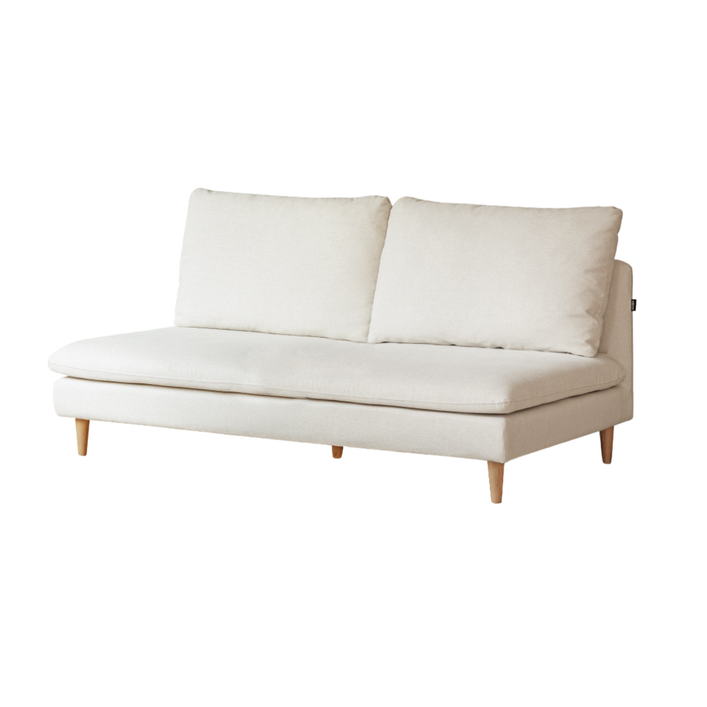 Arm-Free Fabric Sofa for Small Spaces – Two-Seater for Living Room, Balcony, and Leisure Use