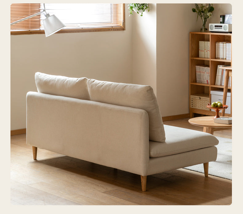 Arm-Free Fabric Sofa for Small Spaces – Two-Seater for Living Room, Balcony, and Leisure Use