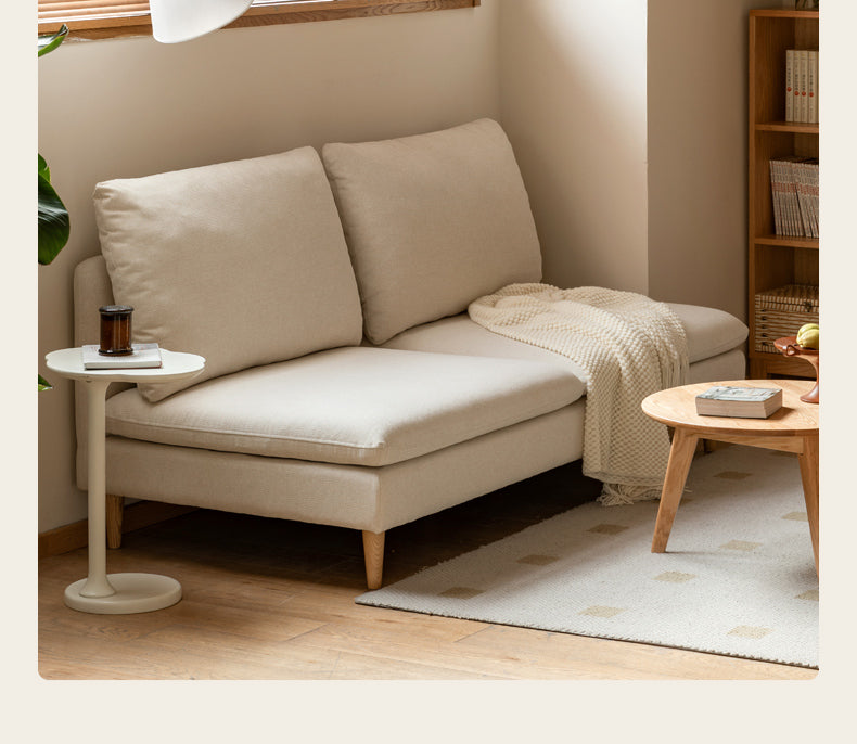 Arm-Free Fabric Sofa for Small Spaces – Two-Seater for Living Room, Balcony, and Leisure Use