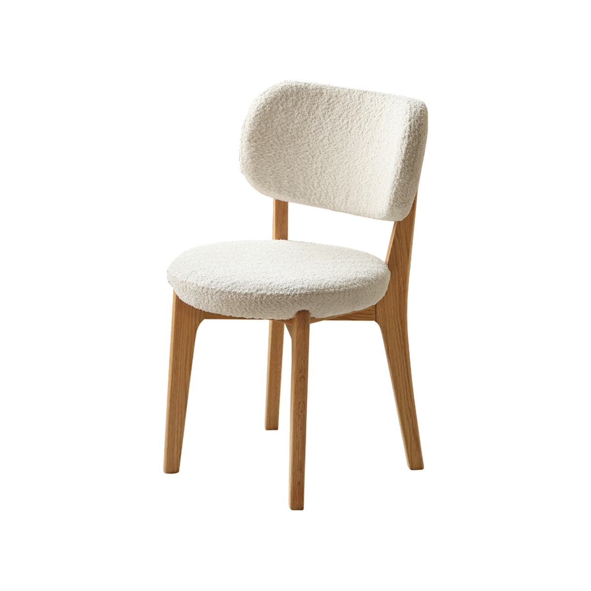 100% 实木梳妆椅,带弧形靠背(黑色/自然色)