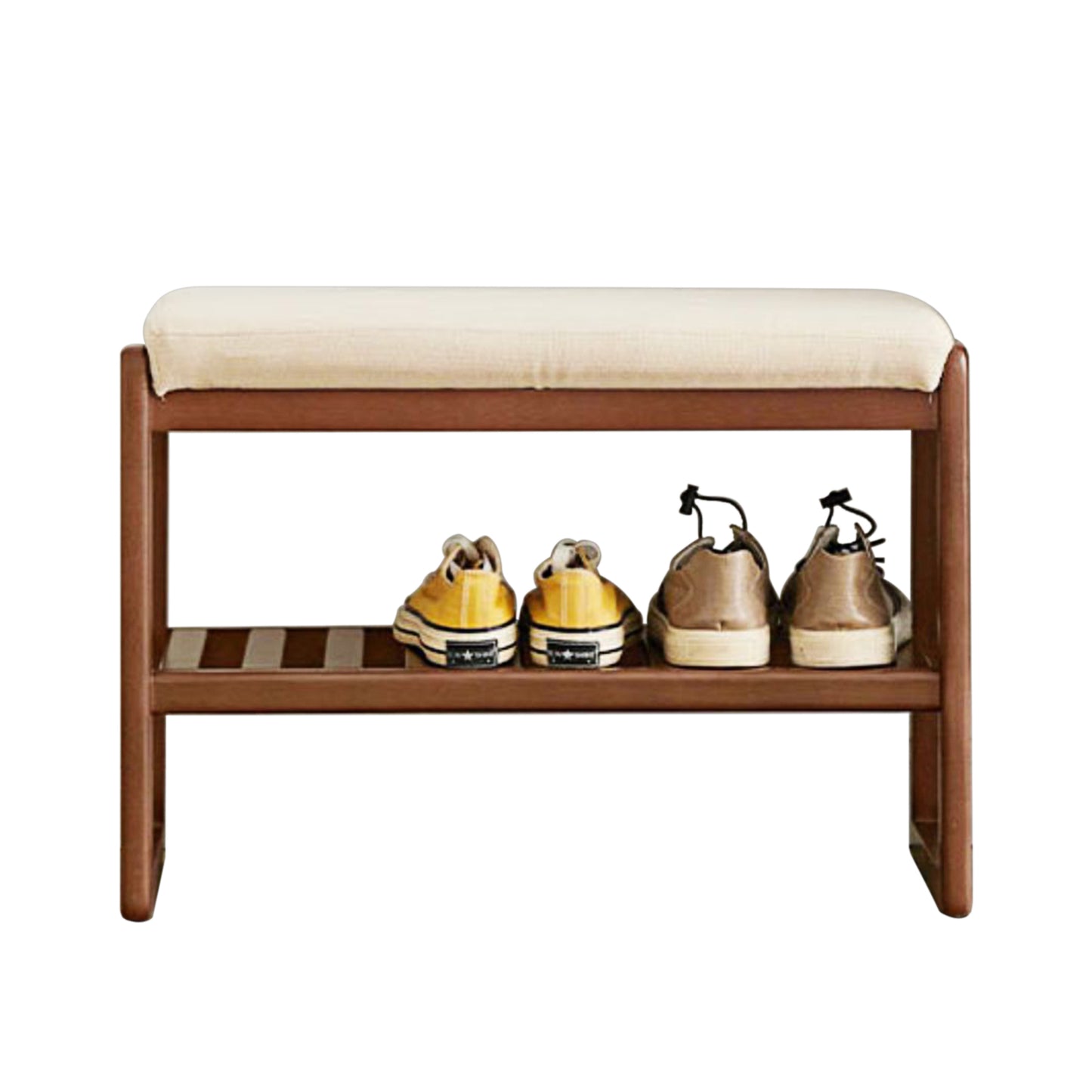 100% 实木玄关换鞋凳、床尾凳(原木色 / 自然色 / 胡桃木色)