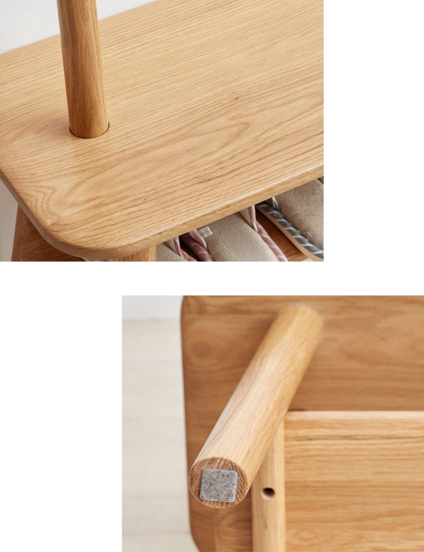 100% 实木鞋凳,储物凳,自然色(23.6 英寸/31.5 英寸)