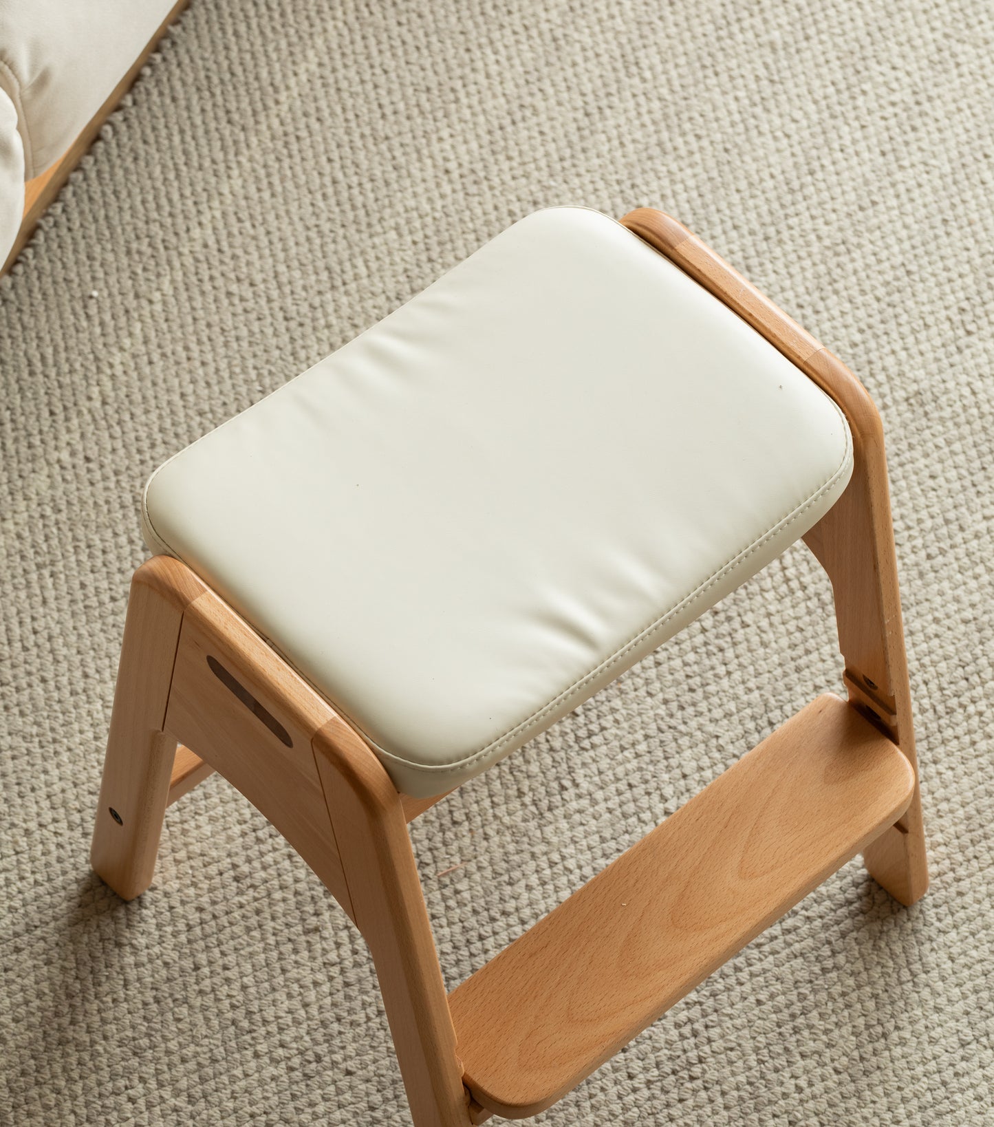 100% Solid Wood Children's Study Stool (Natural)