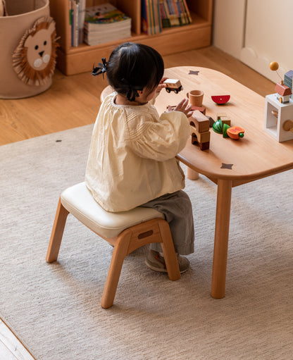 100% Solid Wood Children's Study Stool (Natural)