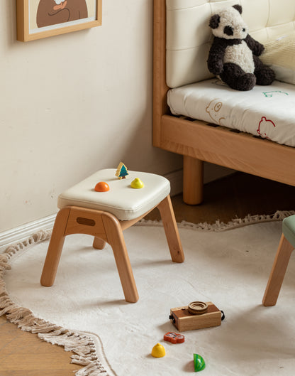 100% Solid Wood Children's Study Stool (Natural)