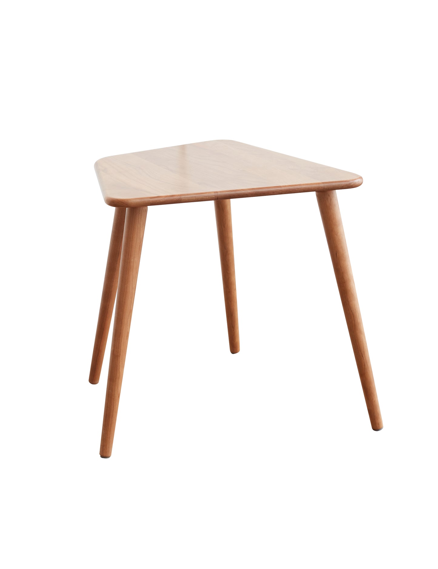 100% North American Cherry Solid Wood Side Table Natural Wood Color(22.04"×25.59"×21.25"）