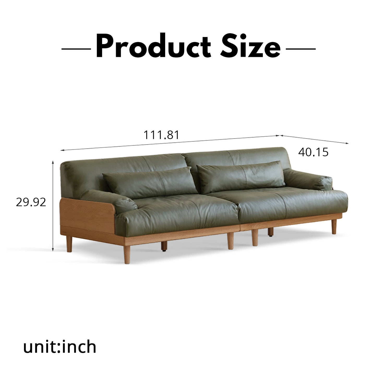 Modern Minimalist Solid Wood Sofa – Oak Fabric Down Sofa for Japanese Living Rooms and Small Spaces