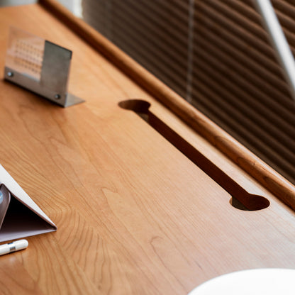 100% Solid Wood Computer Desk with Drawers (Natural)