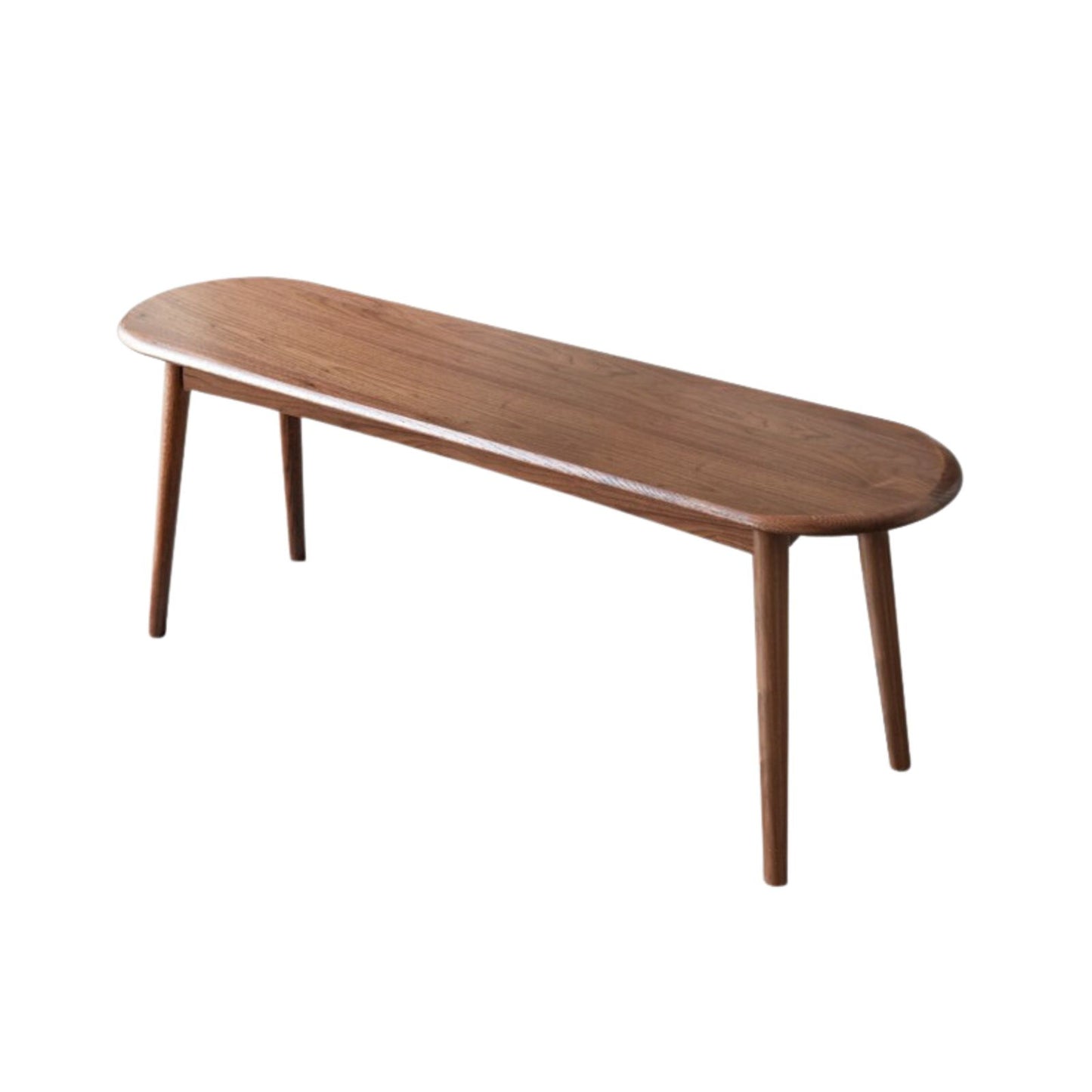 100% Solid Wood Bedroom Bench Slant Leg Bench Natural /Walnut Color（39.4"/ 47.2"）