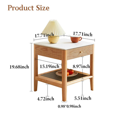 100% Sold Oak Modern Classic  Side Table (Natural)