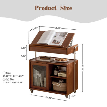 100% Solid Wood Storage Cabinet (Walnut)