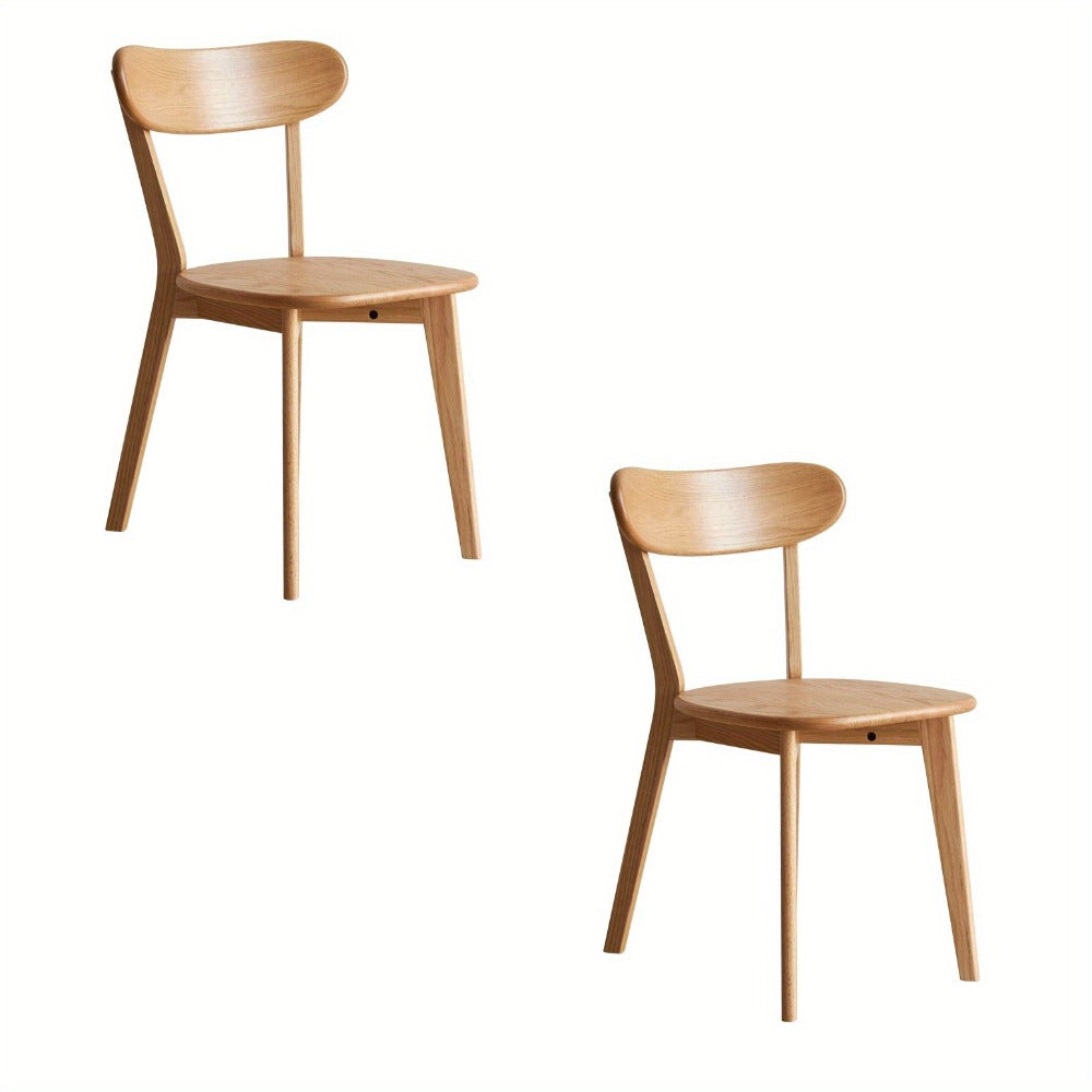 100% Solid Oak Wood Dining Chairs Kitchen Chairs Natural Color Study Chair (1PC/2PCS/4PCS)