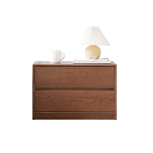 100% Solid Oaken Wood Nightstand (Walnut)