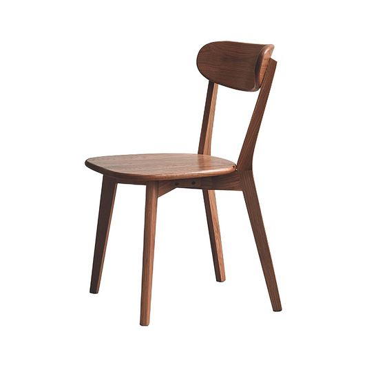 100% Solid Oak Wood Dining Chairs Kitchen Chairs Walnut Color Study Chair (1PC/2PCS/4PCS)