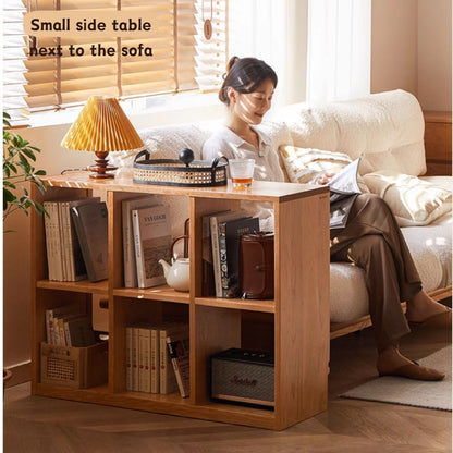 100% Solid Wood Book Shelf Minimalist Freestanding Floor-to-Ceiling Bookcase (Natural)