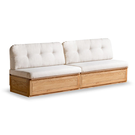 Oak Storage Bench Sofa - Space-Saving Design with 7 Cu.Ft Hidden Compartment