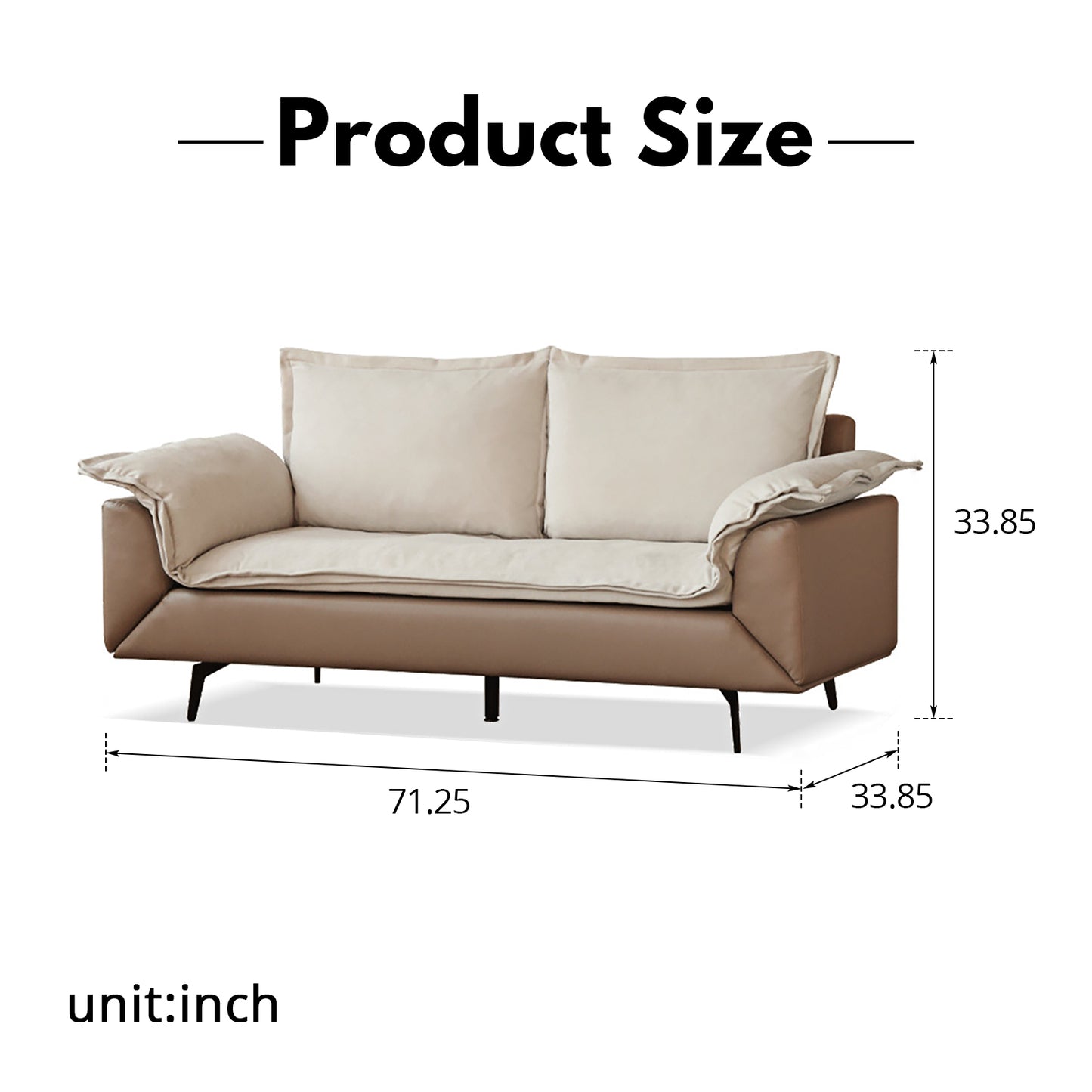 Modern Convertible Down Sofa - 180° Rotatable Design with Hypoallergenic Fabric & Solid Wood Frame