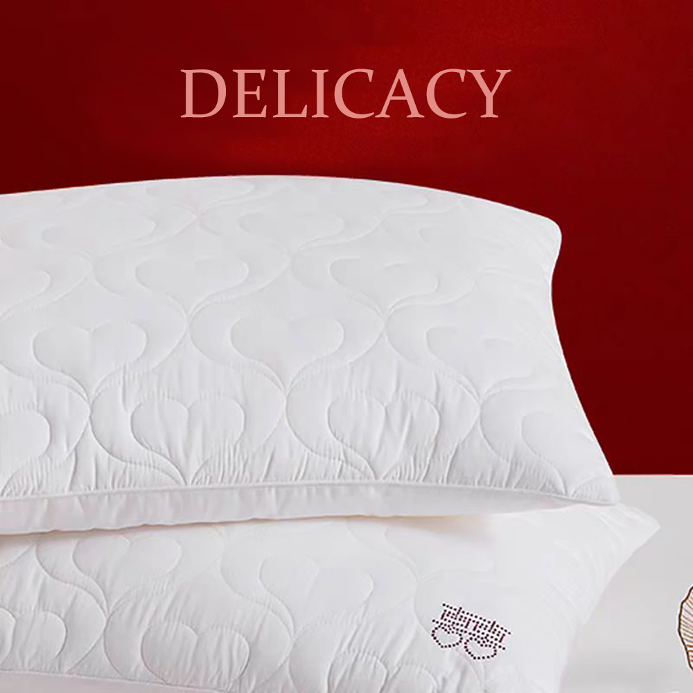 EaseLuxe Wedding Double Pillows Pair Packed Cotton Adult Pillows