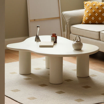 Lovely Four Legged Cloud Coffee Table (White)