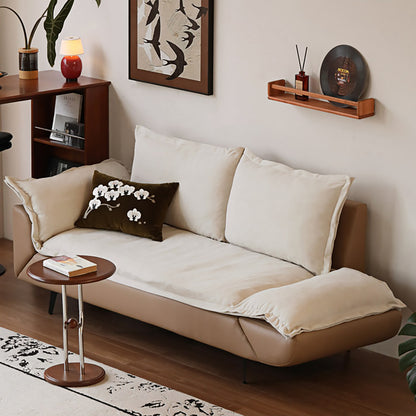 Modern Convertible Down Sofa - 180° Rotatable Design with Hypoallergenic Fabric & Solid Wood Frame