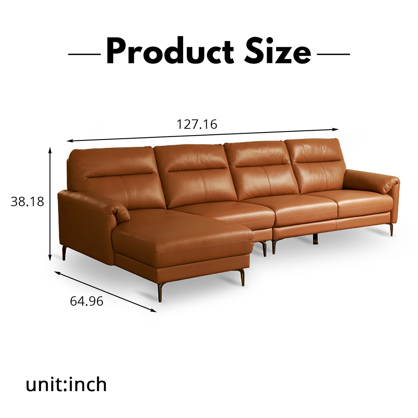Italian Minimalist Genuine Leather Sofa – Modern Luxury Top-Grain Cowhide for Home Living