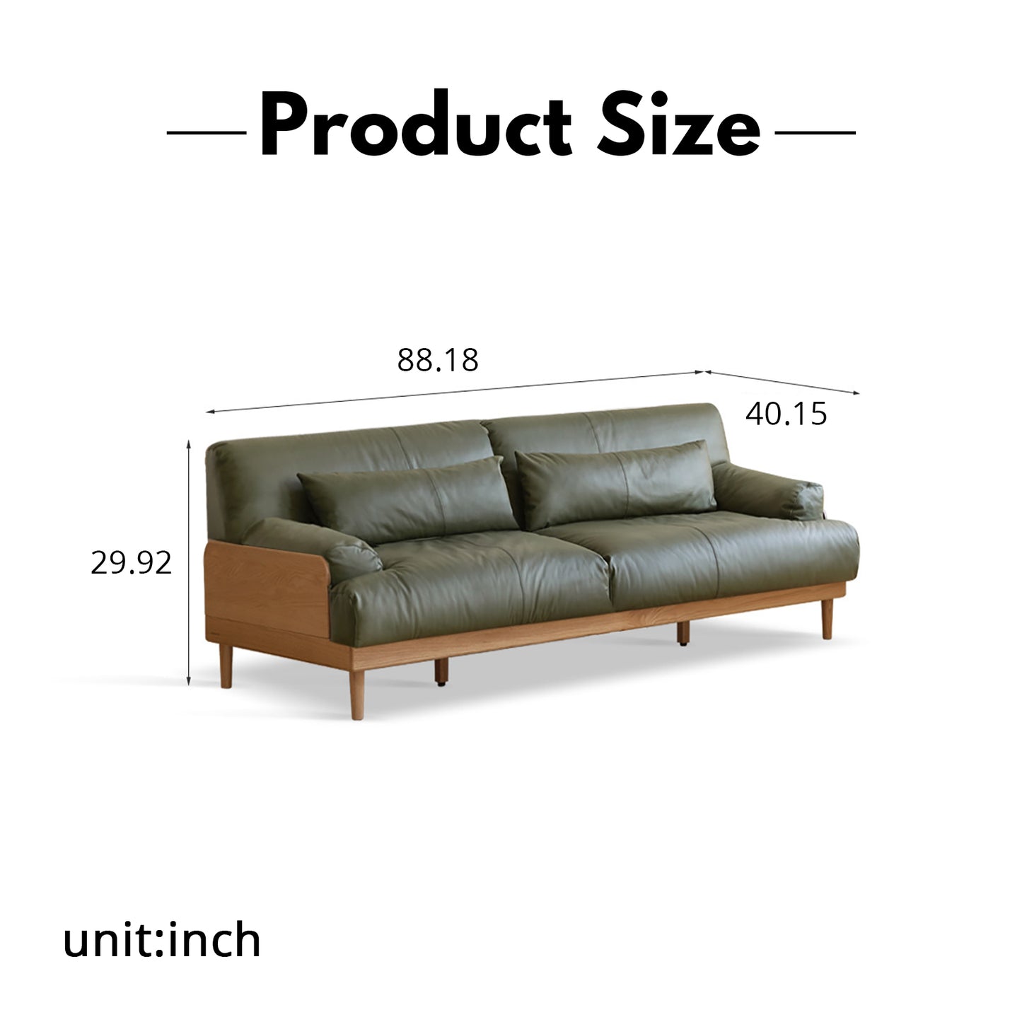 Modern Minimalist Solid Wood Sofa – Oak Fabric Down Sofa for Japanese Living Rooms and Small Spaces