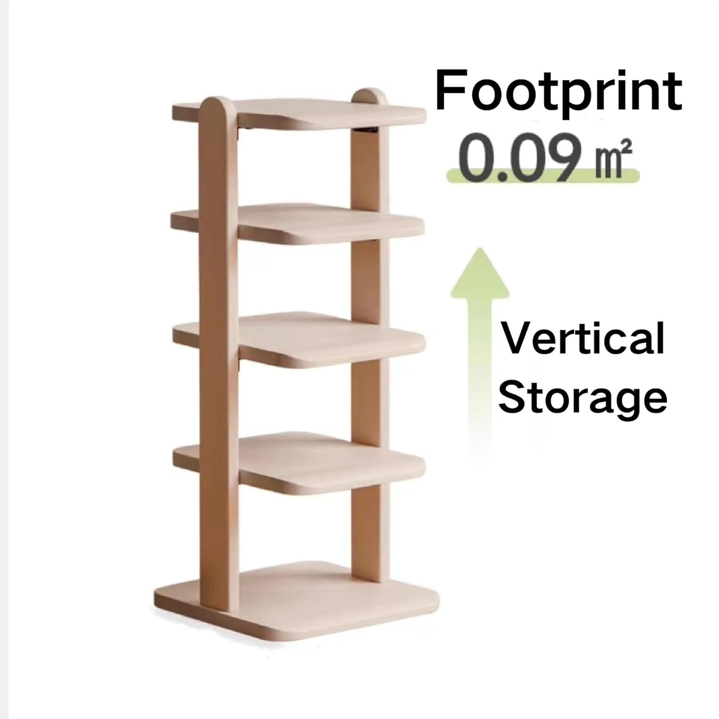 100% Solid Wood Extremely Narrow Shoe Rack and Corner Shoe Rack (29.92 “H )