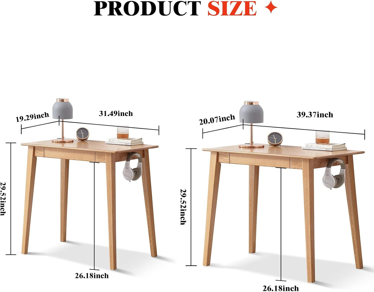 100% Solid Wood Computer Desk Study Table  (31.49" x 19.29" x 29.53")