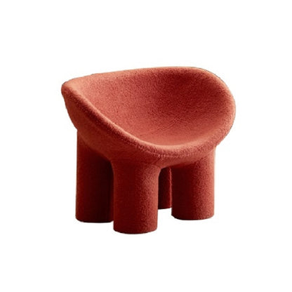 Kids Chair Elephant Leg Design with Faux Sheepskin Children's Stool (Red/Green/White)