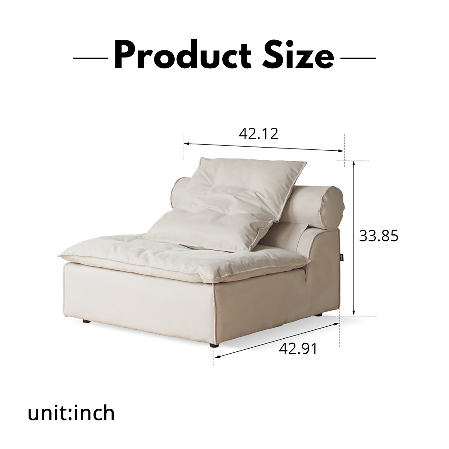 French Crème Modular Sofa - Ultrasuede Sectional with Goose Down & Solid Wood Frame