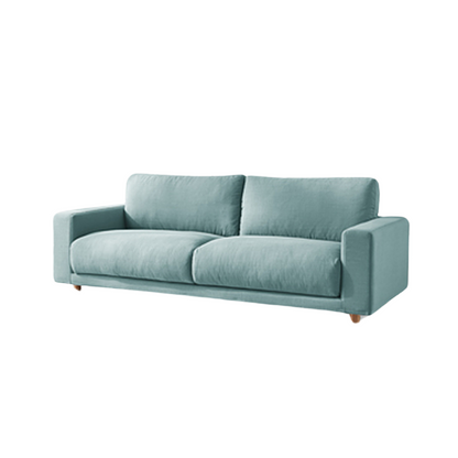 Upholstered Sofa Chair Seats Three (Blue)