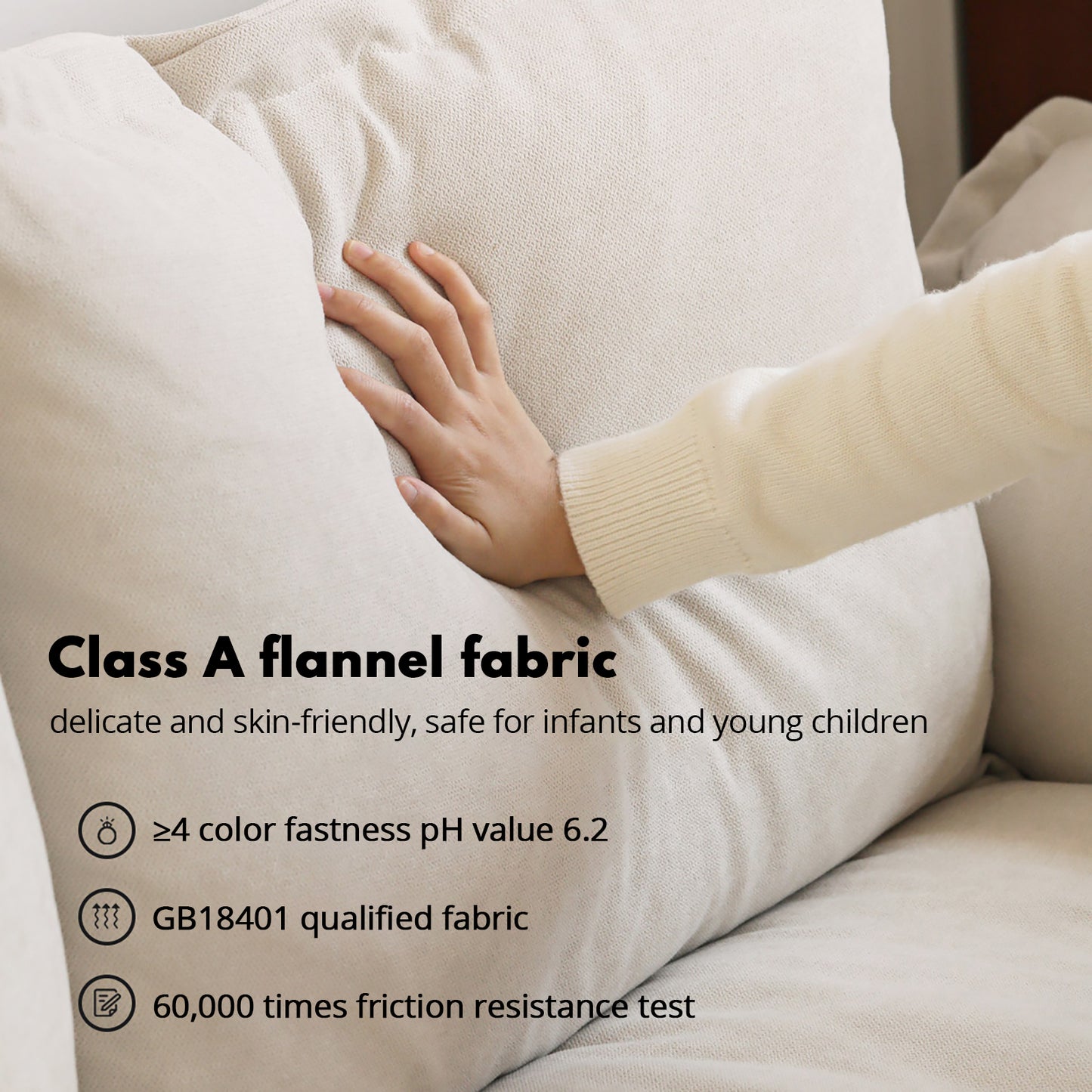Modern Convertible Down Sofa - 180° Rotatable Design with Hypoallergenic Fabric & Solid Wood Frame
