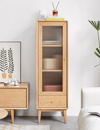 100% Solid Oak Wood Sideboard (Natural)-LD