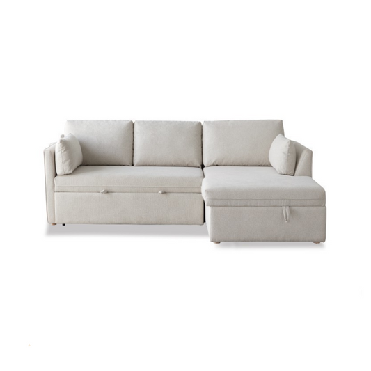 Extendable Sofa Bed with Storage (Light Gray)