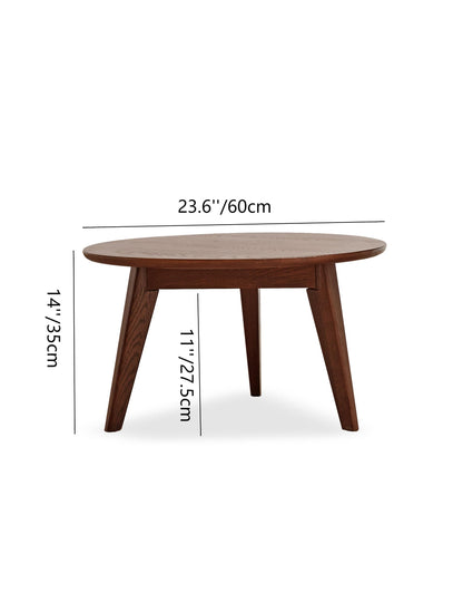 100% FAS Solid Oak Wood Mini Coffee Table (Walnut)