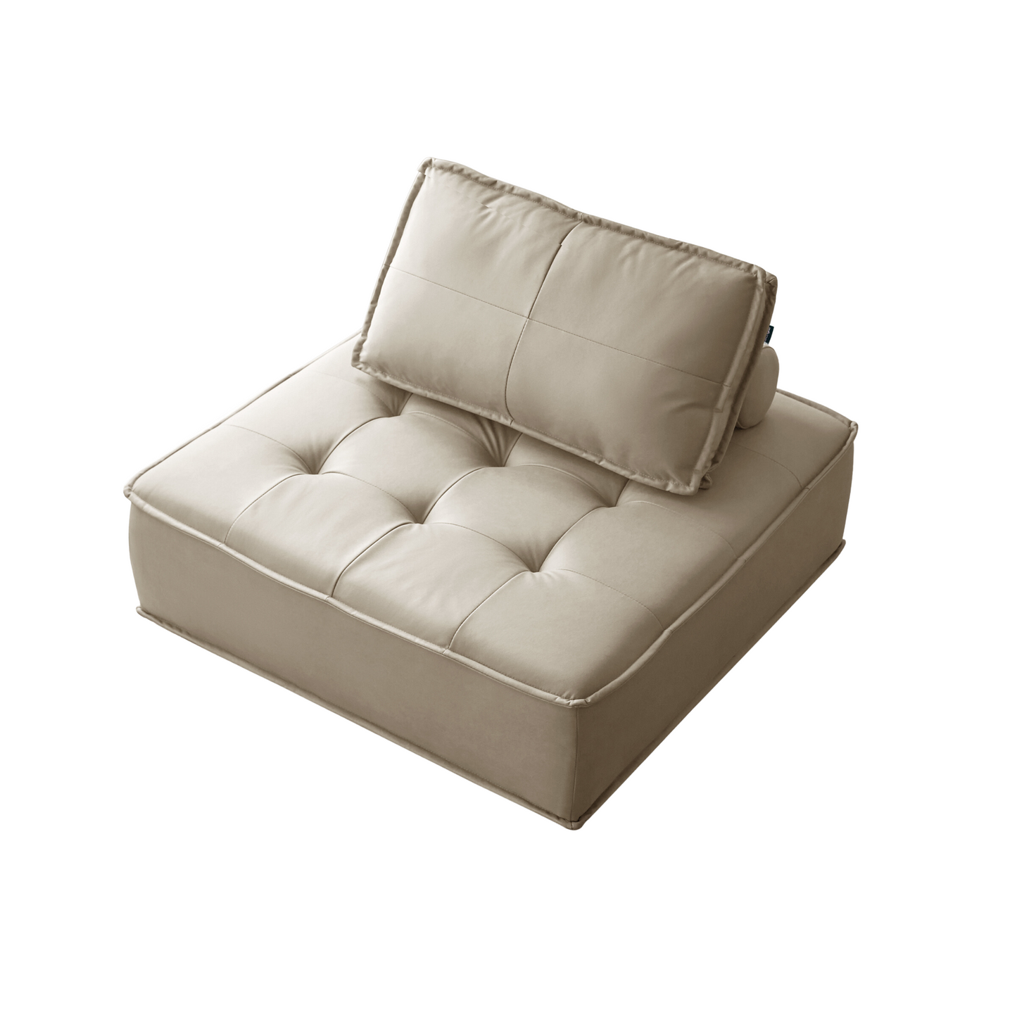 Single Leather Sofa Bed (White)