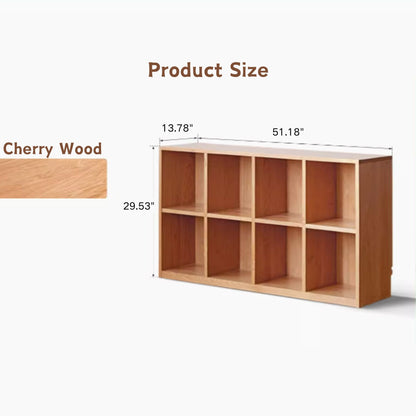 100% Solid Wood Book Shelf Minimalist Freestanding Floor-to-Ceiling Bookcase (Natural)