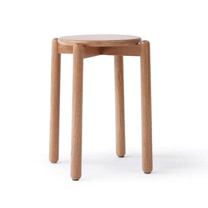 100% Solid Wood Stackable Stools Modern Barstools (Natural /Walnut)