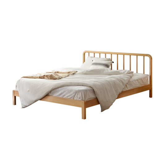 100% Solid Wood Double Bed