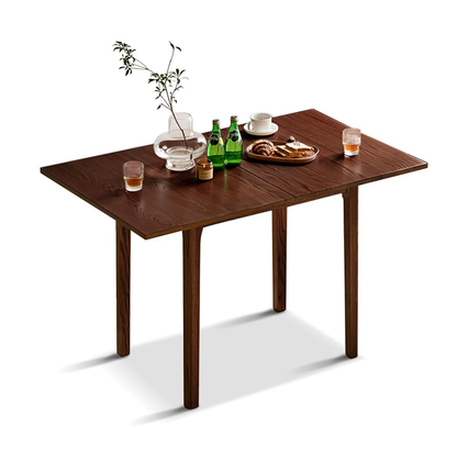 100% Solid Wood Natural/Walnut Color Folding Dining Table (31.5"- 47.2")