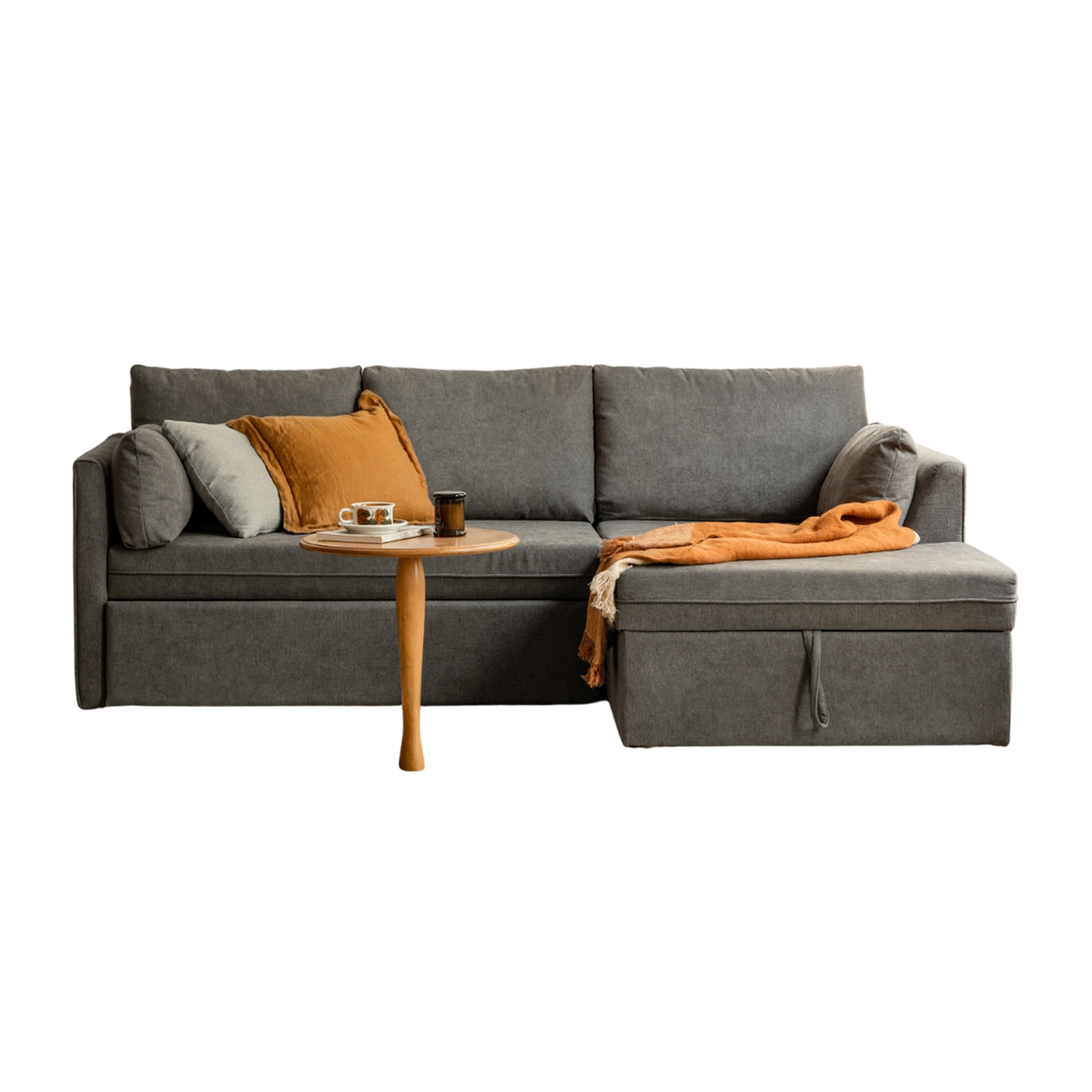 Extendable Sofa Bed with Storage (Dark Gray)