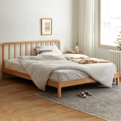 100% Solid Wood Double Bed